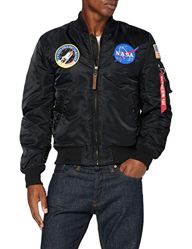 Alpha Industries Herren MA-1 VF NASA Bomberjacke, Black, Medium von ALPHA INDUSTRIES