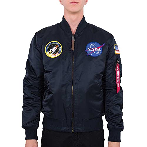 Alpha Industries Herren MA-1 VF NASA Bomberjacke, Blau (All Rep.Blue 403), Small von ALPHA INDUSTRIES