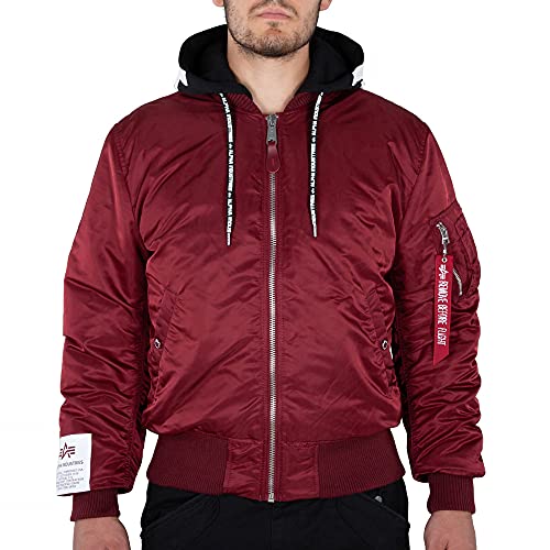 Alpha Industries Herren MA-1 ZHP Bomberjacke, Burgundy, Large von ALPHA INDUSTRIES