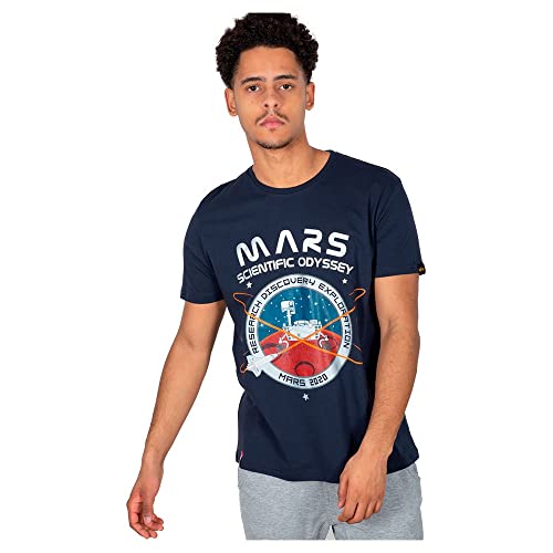 Alpha Industries Herren Mission to Mars T-Shirt, Rep.Blue, L von ALPHA INDUSTRIES