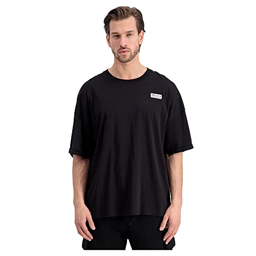 Alpha Industries Herren Organics OS Roll-Up T-Shirt, Organic Black, L von ALPHA INDUSTRIES