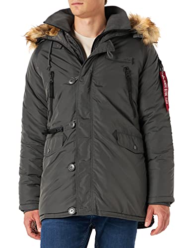 Alpha Industries Herren PPS N3B Winterjacke, Black/Orange, XL von ALPHA INDUSTRIES