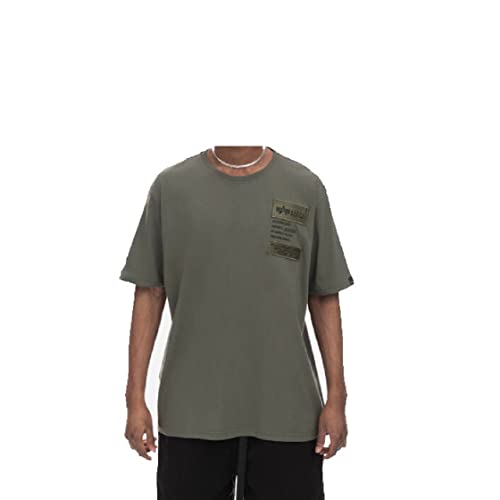 Alpha Industries Herren Patch T LF T-Shirt, Dark Olive, XXL Alpha Industries Herren Patch T LF T-Shirt, Dark Olive, XXL von ALPHA INDUSTRIES