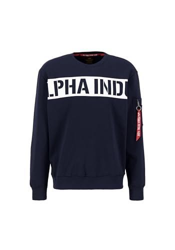 Alpha Industries Herren Printed Stripe Sweater Sweatshirt, Rep.Blue, XL Alpha Industries Herren Printed Stripe Sweater Sweatshirt, Rep.Blue, XL von ALPHA INDUSTRIES