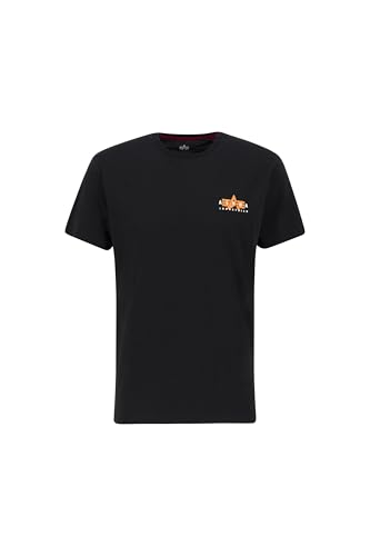 Alpha Industries Herren Puff Print Logo BP T, Black, L von Alpha Industries