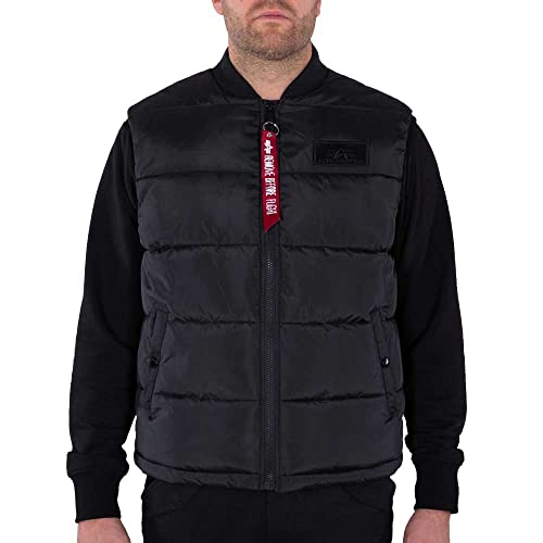 Alpha Industries Herren Puffer Vest LW Weste, Black, S von Alpha Industries