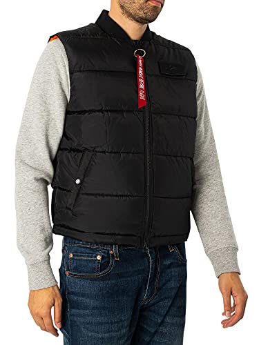 Alpha Industries Herren Puffer Vest LW Weste, Black, XXL von Alpha Industries