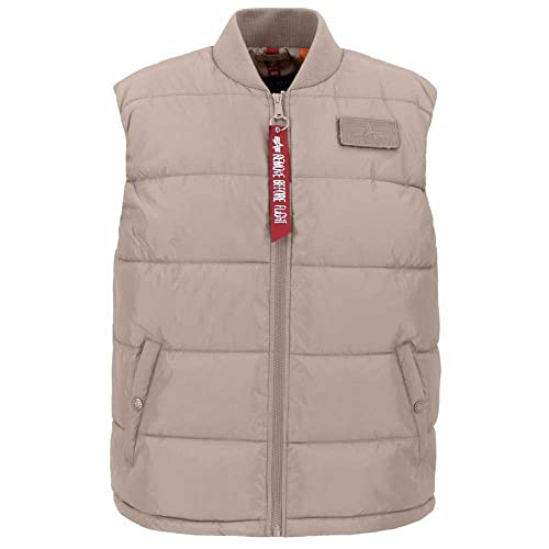 Alpha Industries Herren Puffer Vest LW Weste, Vintage Sand, XXL von Alpha Industries