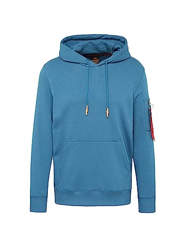 Alpha Industries Herren R Print Hoody Kapuzensweat Kapuzenpullover, Vintage Marine, XL von ALPHA INDUSTRIES