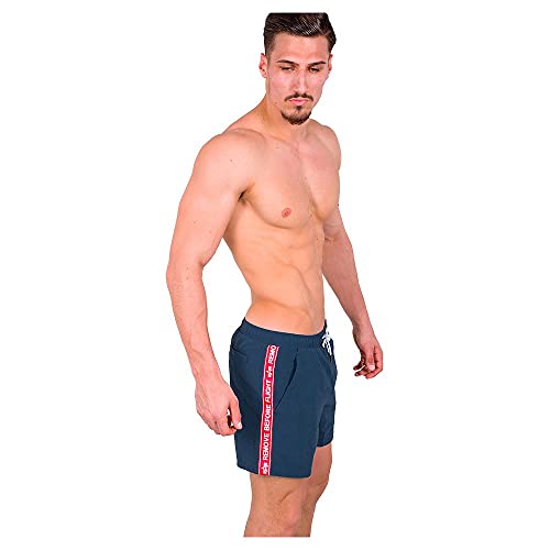Alpha Industries Herren RBF Tape Swim Short Schwimmshort Badehose, New Navy, M von Alpha Industries