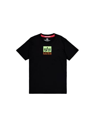 Alpha Industries Herren Satin Logo T, Black, M von Alpha Industries