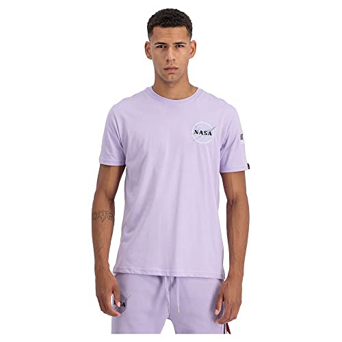 Alpha Industries Herren Space Shuttle T-Shirt, Pale Violet, L von ALPHA INDUSTRIES