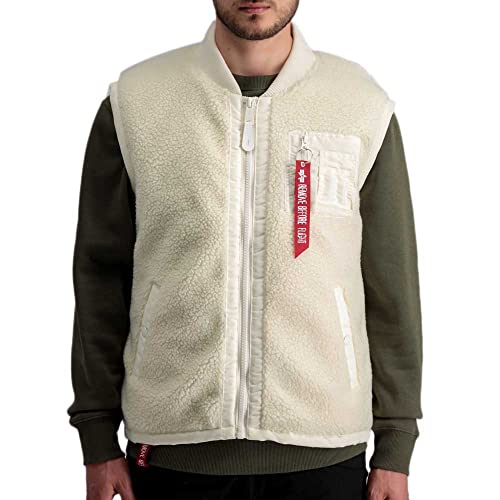 Alpha Industries Herren Teddy Vest Weste, Off White, XL Alpha Industries Herren Teddy Vest Weste, Off White, XL von ALPHA INDUSTRIES