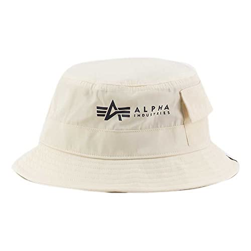 Alpha Industries Herren Utility Bucket Hat Nylon Unisex Fischerhut Hut, Jet Stream White, One Size von ALPHA INDUSTRIES