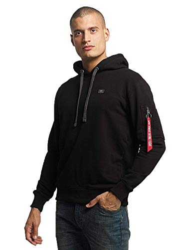 Alpha Industries Herren X-Fit Hoody Kapuzensweat Kapuzenpullover, Black, XS von ALPHA INDUSTRIES