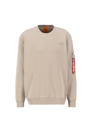 Alpha Industries Herren X-Fit Label Sweater, Vintage Sand, XXL Alpha Industries Herren X-Fit Label Sweater, Vintage Sand, XXL von ALPHA INDUSTRIES
