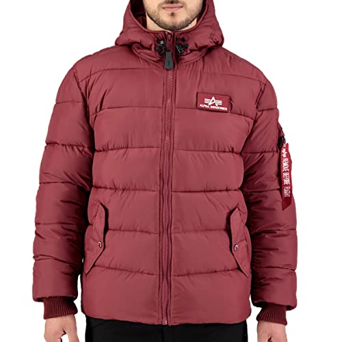 Alpha Industries Hooded Puffer Alpha FD Winterjacke für Damen Burgundy von ALPHA INDUSTRIES