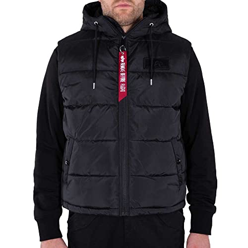 Alpha Industries Hooded Puffer Vest FD Weste für Herren Black von ALPHA INDUSTRIES