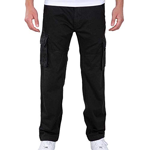 Alpha Industries Herren Jet Pant Freizeithose, Black, 33 von ALPHA INDUSTRIES