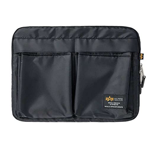 Alpha Industries Label Notebook Bag praktische Laptoptasche Black von ALPHA INDUSTRIES