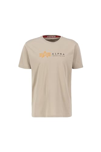 Alpha Industries Label T T-Shirt für Herren Vintage Sand von ALPHA INDUSTRIES