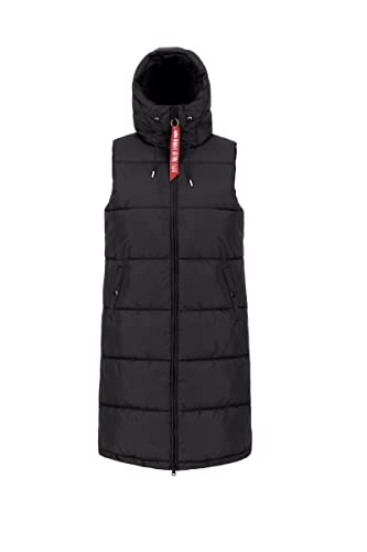 Alpha Industries Long Puffer Vest Wmn Weste für Damen Black von ALPHA INDUSTRIES