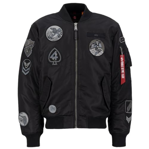 Alpha Industries MA-1 Patch Bomberjacke für Kinder Black/Black von ALPHA INDUSTRIES