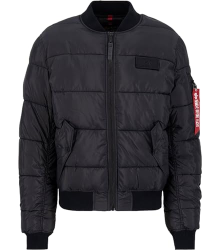 Alpha Industries MA-1 Puffer Bomber Bomberjacke für Herren Black von ALPHA INDUSTRIES