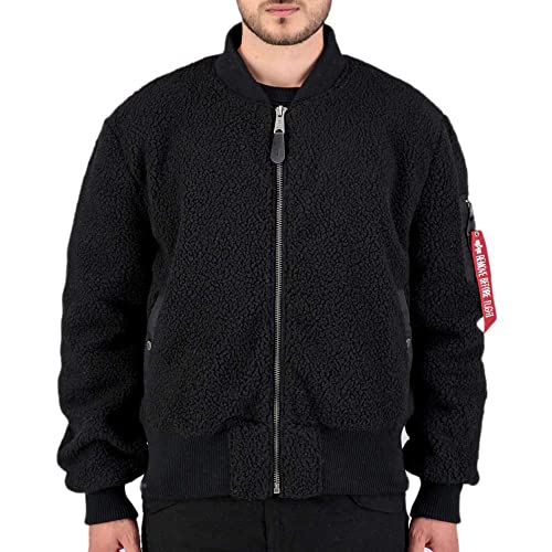 Alpha Industries MA-1 Teddy Bomberjacke für Herren Black von ALPHA INDUSTRIES