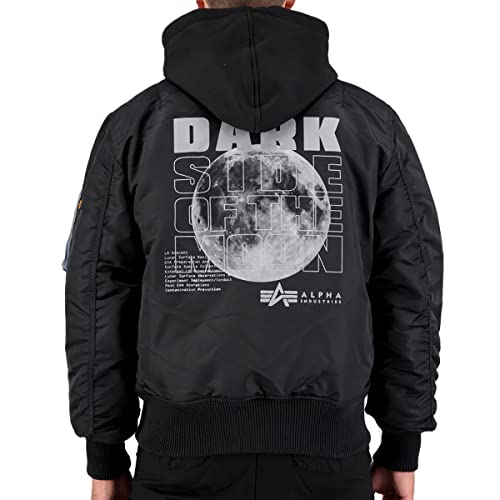 Alpha Industries MA-1 VF Hood Dark Side Bomberjacke für Herren Black/Reflective von ALPHA INDUSTRIES