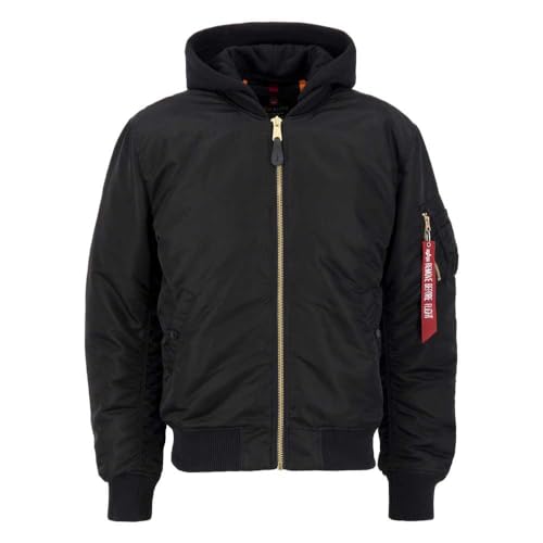 Alpha Industries MA-1 ZH Back EMB Bomberjacke für Herren Black von Alpha Industries
