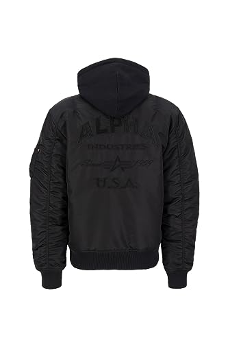 Alpha Industries MA-1 ZH Back EMB Bomberjacke für Herren Black von ALPHA INDUSTRIES
