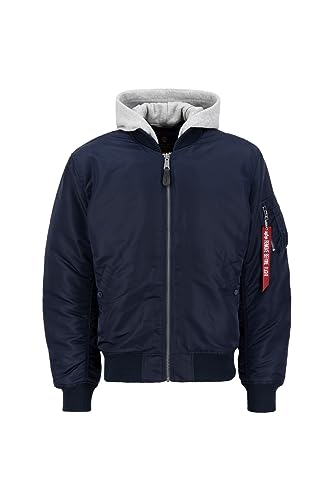 Alpha Industries MA-1 ZH Back EMB Bomberjacke für Herren Ultra Navy von ALPHA INDUSTRIES