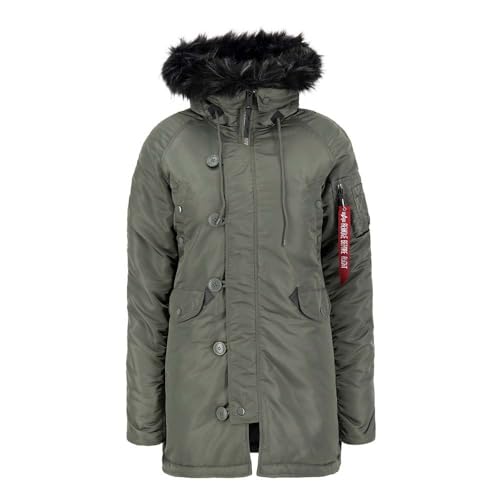 Alpha Industries N3B VF 59 Wmn Winterjacke für Damen Vintage Green/Black von ALPHA INDUSTRIES