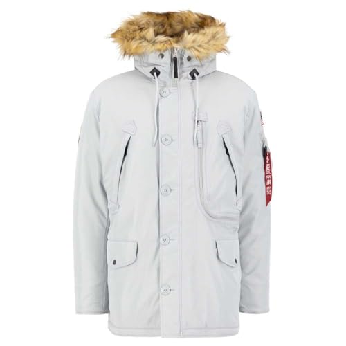 Alpha Industries Polar Jacket Winterjacke für Herren Pastel Grey von ALPHA INDUSTRIES