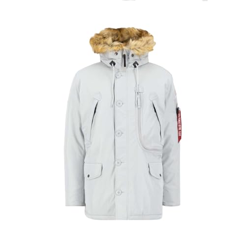 Alpha Industries Polar Jacket Winterjacke für Herren Pastel Grey von ALPHA INDUSTRIES