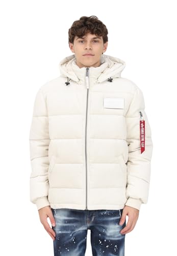 Alpha Industries Puffer Cord Winterjacke für Herren Jet Stream White von ALPHA INDUSTRIES