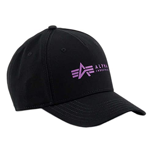 Alpha Industries Unisex Alpha Cap Basecap Baseballkappe, Black/Dark Mag, One Size von ALPHA INDUSTRIES