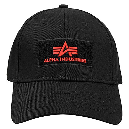 Alpha Industries Unisex Cap VLC II Basecap für Herren Hut, Black/Red, Einheitsgröße von ALPHA INDUSTRIES