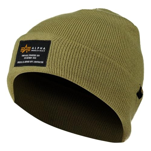 Alpha Industries Unisex Crew Strickmütze aus Acryl Beanie-Mütze, Stratos, Talla Única von Alpha Industries