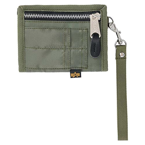 Alpha Industries Unisex-Erwachsene Utility Wallet Portemonnaie Reisezubehör-Brieftasche, Sage/Orange von ALPHA INDUSTRIES