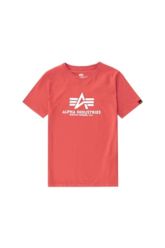 Alpha Industries Unisex Kinder Basic T Kids/Teens T-Shirt, Brick Red, 14 Jahre von ALPHA INDUSTRIES