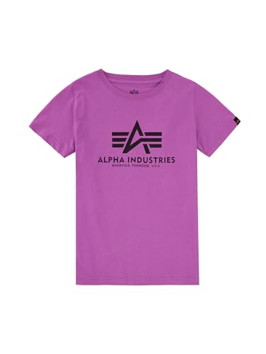 Alpha Industries Unisex Kinder Basic T Kids/Teens T-Shirt, Dark Magenta, 10 Jahre von ALPHA INDUSTRIES