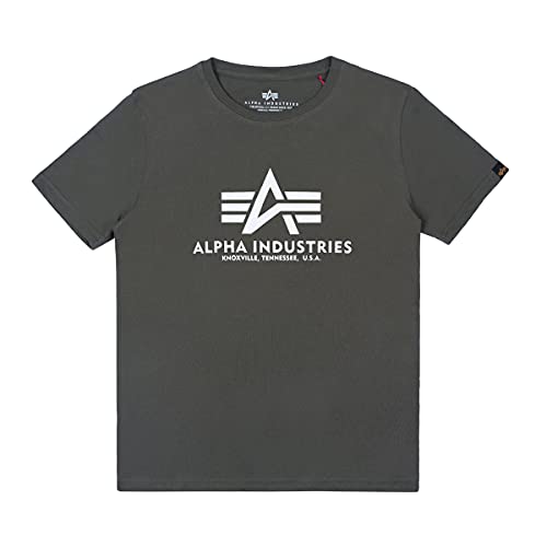 Alpha Industries Unisex Kinder Basic T Kids/Teens T-Shirt, Dark Olive, 10 von ALPHA INDUSTRIES