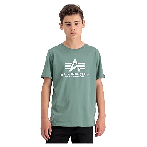 Alpha Industries Unisex Kinder Basic T Kids/Teens T-Shirt, Ivy Green, 10 Jahre von ALPHA INDUSTRIES