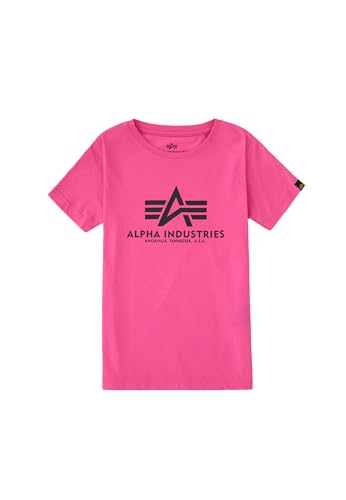 Alpha Industries Unisex Kinder Basic T Kids/Teens T-Shirt, Magenta, 16 Jahre von ALPHA INDUSTRIES