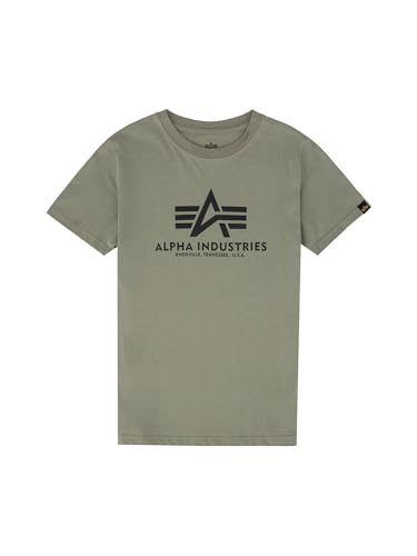 Alpha Industries Unisex Kinder Basic T Kids/Teens T-Shirt, Olive, 14 von ALPHA INDUSTRIES