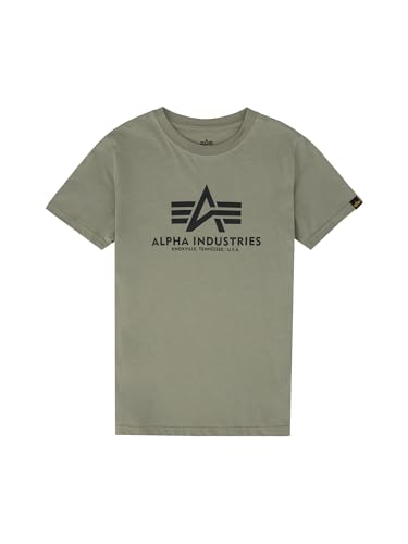 Alpha Industries Jungen Basic Kids/Teens Für Kinder T-Shirt, Olive, 8 Jahre EU von ALPHA INDUSTRIES