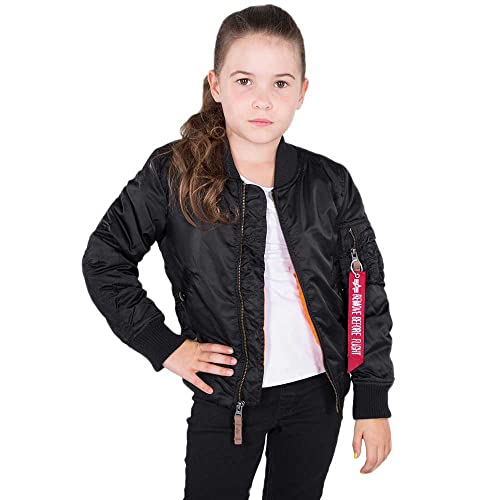 Alpha Industries Unisex Kinder Ma-1 Vf 59 Kids Für Bomberjacke, Schwarz, 158-164 EU von Alpha Industries