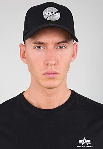 Alpha Industries Unisex NASA Cap Basecap für Herren Hut, Black, Talla Única von ALPHA INDUSTRIES